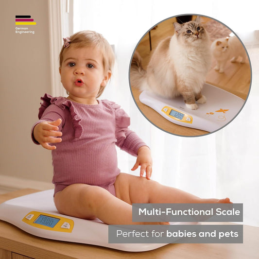 New Beurer BY80 Digital Baby Scale with Hold Function (White) - Kidsy