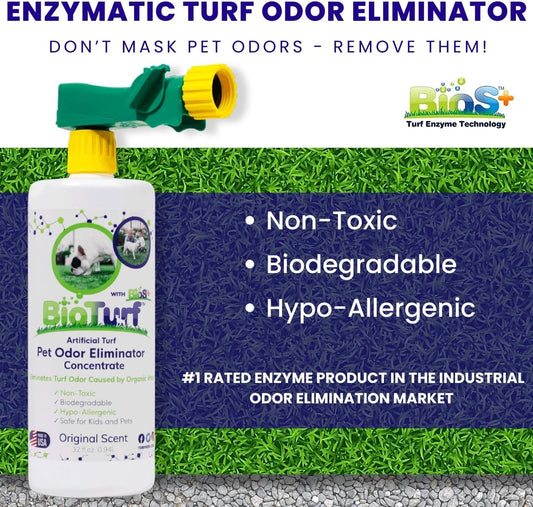 New BioTurf BioS+ Odor Eliminator Concentrate for Artificial Turf, 32 oz - Kidsy