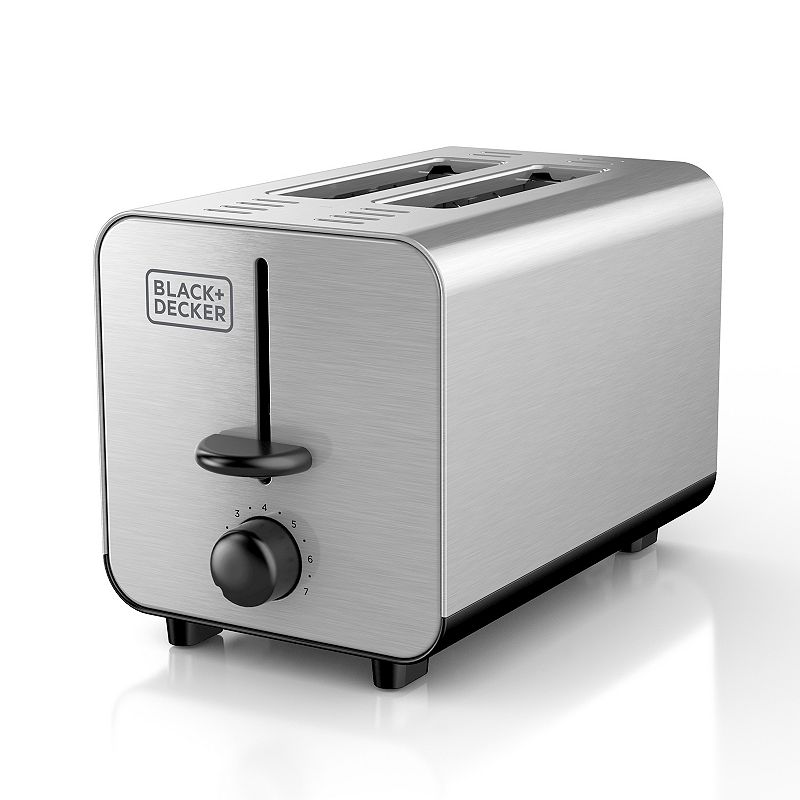 New Black+Decker 2 - Slice Stainless Steel Toaster (Silver) - Kidsy