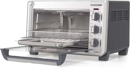 New Black+Decker TO6135 - 1SD 6 - Slice Crisp N Bake Air Fry Oven (Silver) - Kidsy