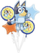 New Bluey Happy Birthday Party Bingo Blue Heeler Dog Puppy 5 Piece Mylar Balloon Set - Kidsy