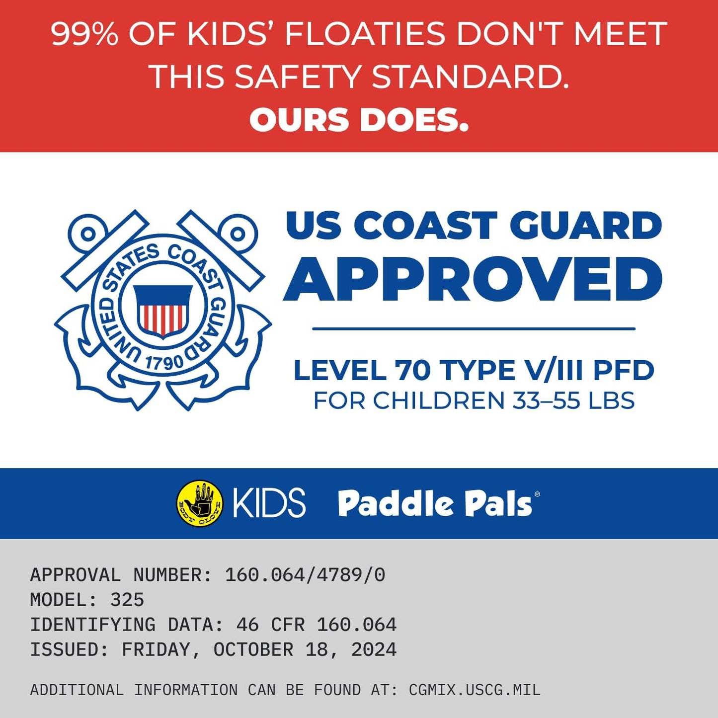 New Body Glove Paddle Pals Kids Swim Life Jacket Float - 33–55 lbs (Dinosaur) - Kidsy