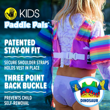 New Body Glove Paddle Pals Kids Swim Life Jacket Float - 33–55 lbs (Dinosaur) - Kidsy
