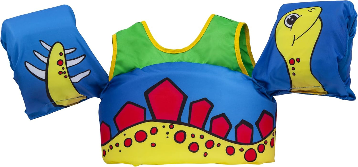 New Body Glove Paddle Pals Kids Swim Life Jacket Float - 33–55 lbs (Dinosaur) - Kidsy