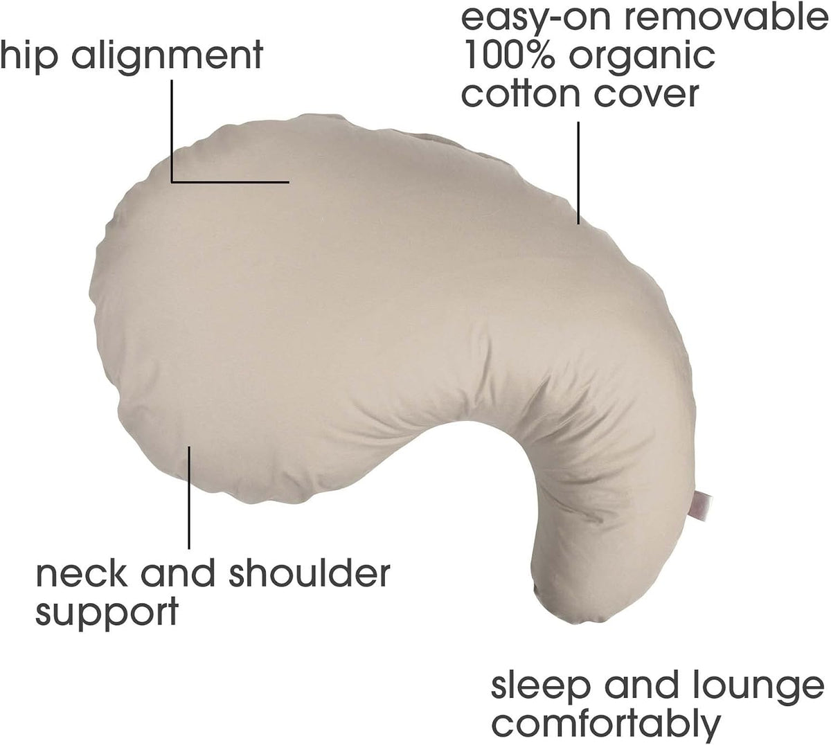 New Boppy Cuddle Pillow, Organic Cotton Cover, Pregnancy Side Sleeping Support - Kidsy
