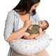 New Boppy Ergonomic Nursing & Feeding Support Pillow (Gray Gentle Leaves) - Kidsy