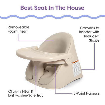 New Boppy Proper Posture Floor & Booster Seat (Oatmeal) - Kidsy