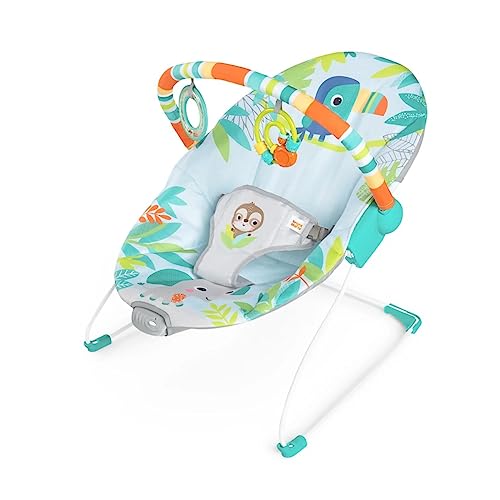 New Bright Starts Baby Bouncer Soothing Vibrations Infant Seat (Rainforest Vibes) - Kidsy