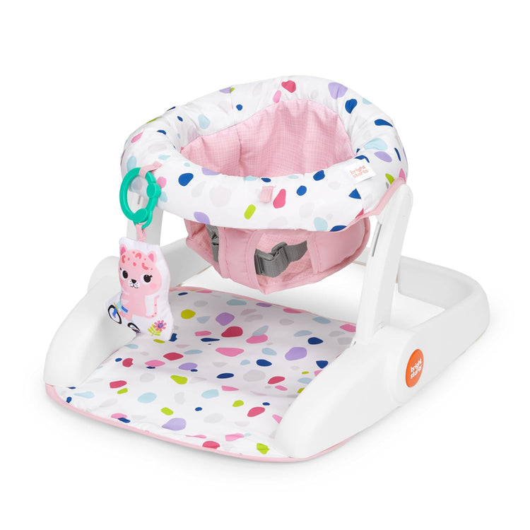 New Bright Starts Learn-to-Sit 2-Position Baby Floor Seat with Toys 4-12 Months (Pink) - Kidsy