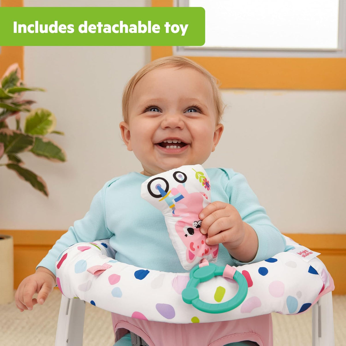 New Bright Starts Learn-to-Sit 2-Position Baby Floor Seat with Toys 4-12 Months (Pink) - Kidsy