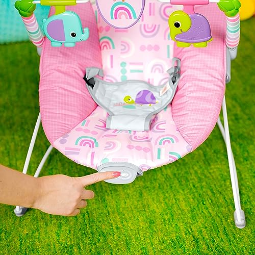 New Bright Starts Paradise Vibrating Bouncer Seat (Pink) - Kidsy