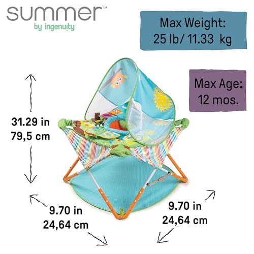 New Bright Starts Pop 'N Jump Portable Baby Activity Center (Animals) - Kidsy
