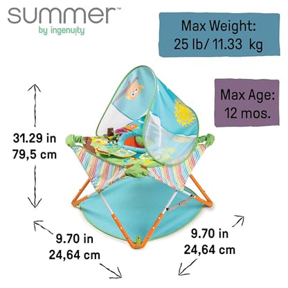 New Bright Starts Pop 'N Jump Portable Baby Activity Center (Animals) - Kidsy
