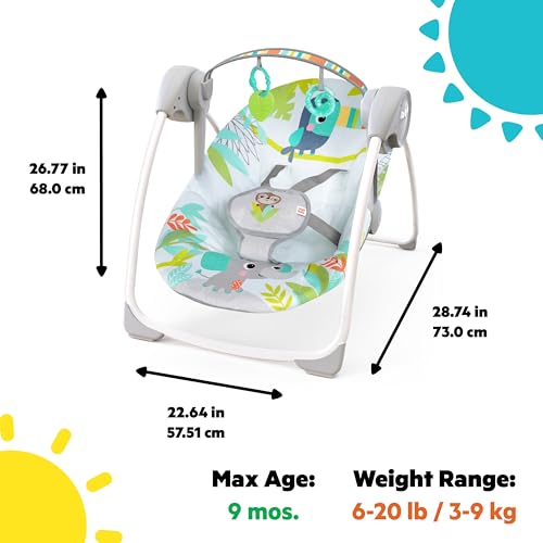 New Bright Starts Portable Swing (Rainforest Vibes) - Kidsy