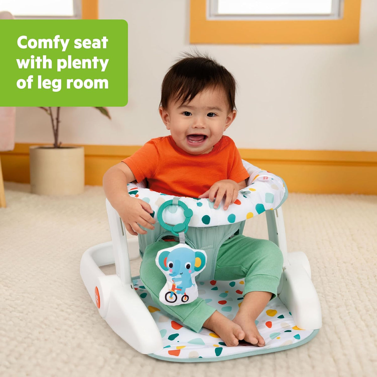 New Bright Starts Terazzo Neutral 2 Position Baby Floor Seat Foldable Unisex Multi-Coloured - Kidsy