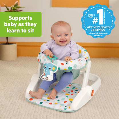 New Bright Starts Terazzo Neutral 2 Position Baby Floor Seat Foldable Unisex Multi-Coloured - Kidsy