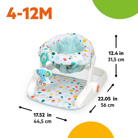 New Bright Starts Terazzo Neutral 2 Position Baby Floor Seat Foldable Unisex Multi-Coloured - Kidsy