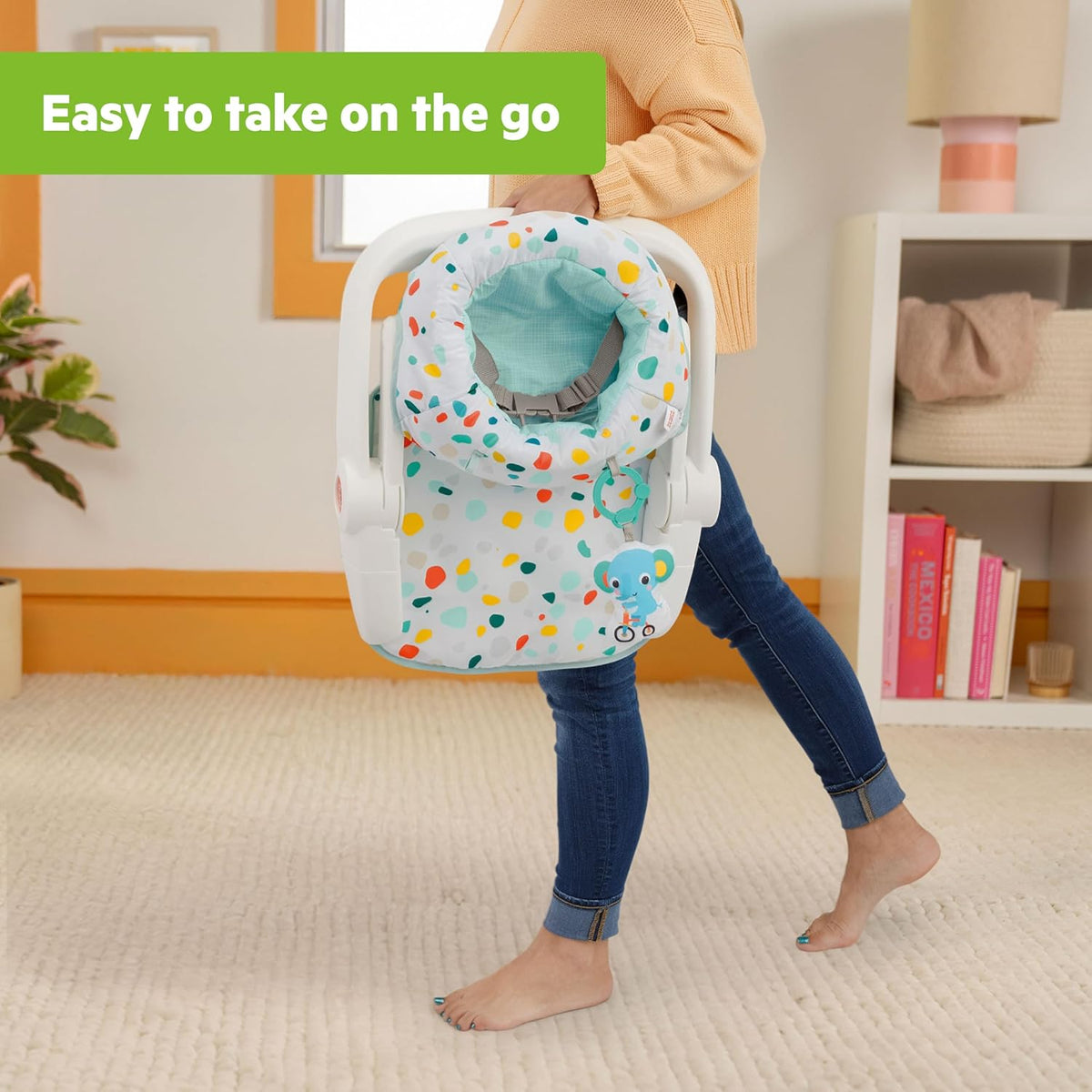 New Bright Starts Terazzo Neutral 2 Position Baby Floor Seat Foldable Unisex Multi-Coloured - Kidsy