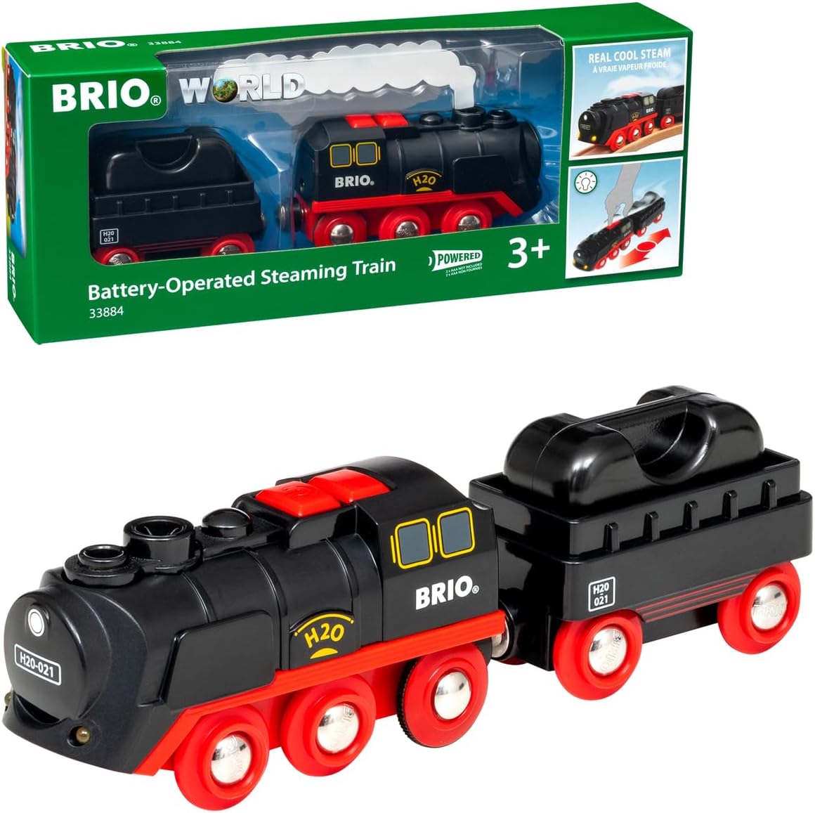 New BRIO World Battery - Operated Steaming Train Engine Set - Kidsy