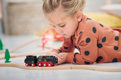 New BRIO World Battery - Operated Steaming Train Engine Set - Kidsy