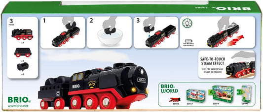 New BRIO World Battery - Operated Steaming Train Engine Set - Kidsy