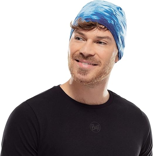 New Buff CoolNet UV Neck Gaiter, UPF 50 Sun Protection, Adult Size (Camo Blue) - Kidsy