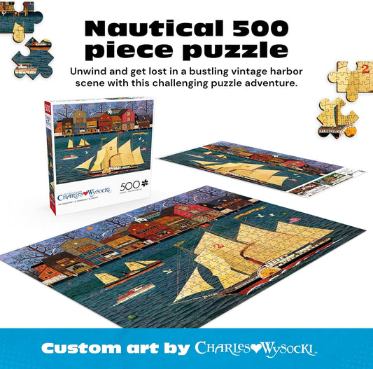 New Buffalo Games Charles Wysocki The Sunflower 500 Piece Jigsaw Puzzle - Kidsy