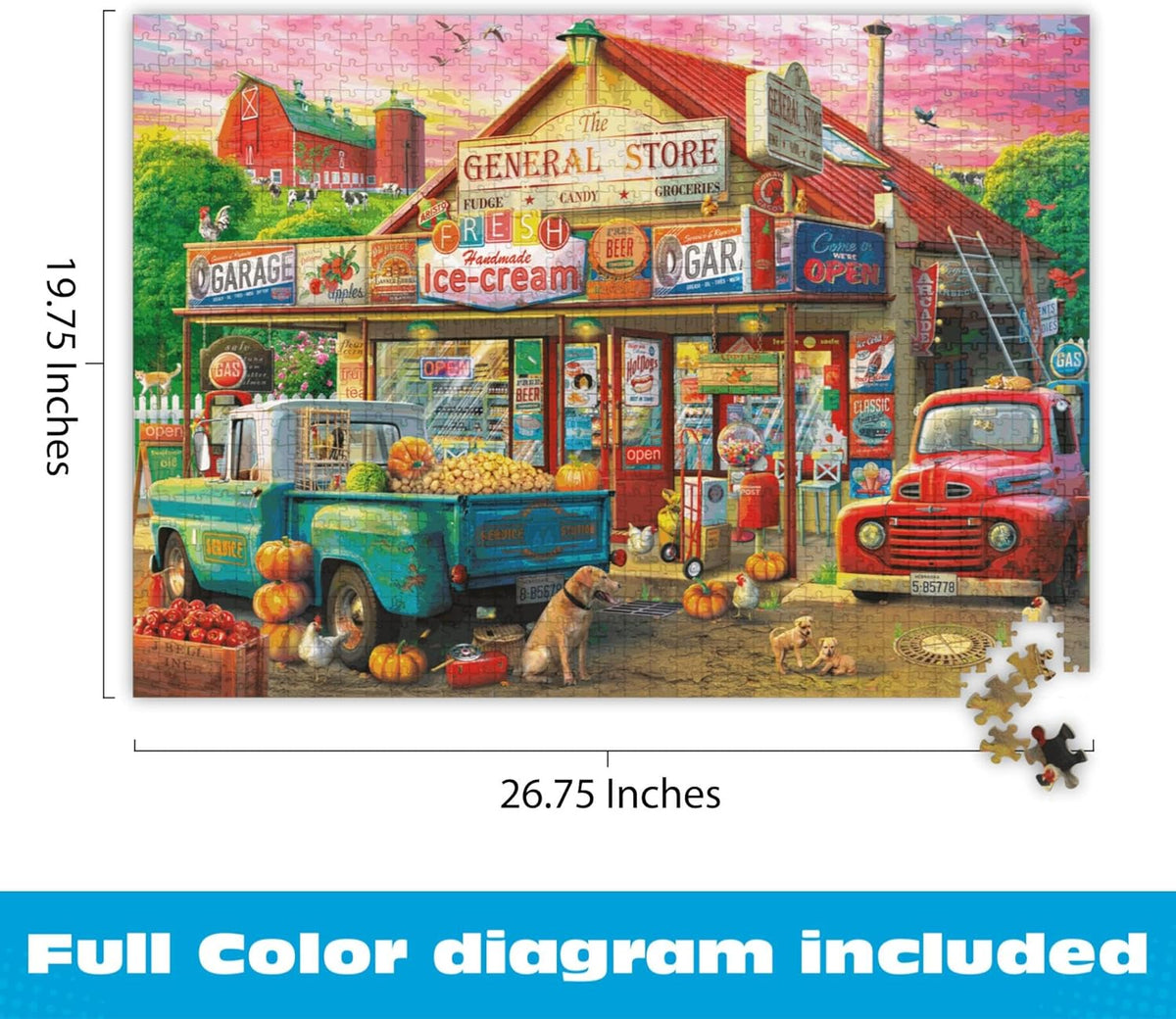 New Buffalo Games Country Store Eduard 1000 - Piece Fall Jigsaw Puzzle - Kidsy