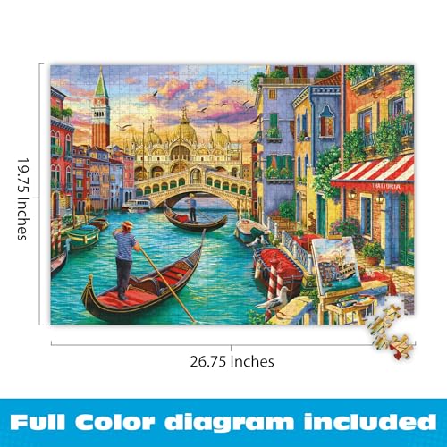 New Buffalo Games - Sights of Venice - Image World - 1000 Piece Jigsaw Puzzle - Kidsy