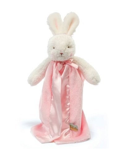 New Bunnies by the Bay Blossom Bunny Bye Bye Buddy Baby Lovey Blanket 11 inch (Pink) - Kidsy