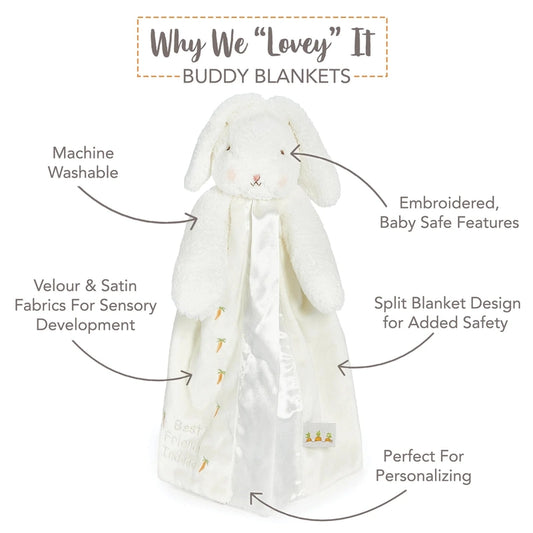 New Bunnies by the Bay "Bun Bun Bunny" Buddy Blanket - Kidsy