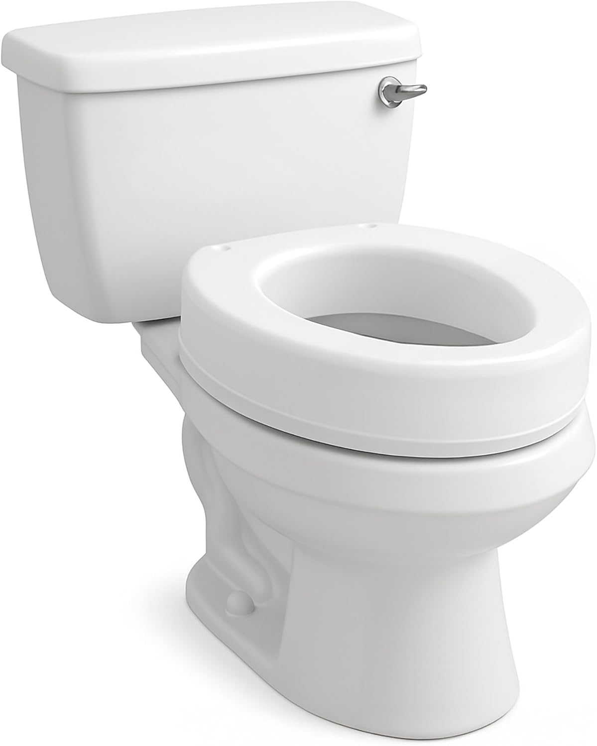 New Carex Toilet Seat Riser, Round Raised Toilet Seat Adds 3.5 inches to Toilet Height - Kidsy