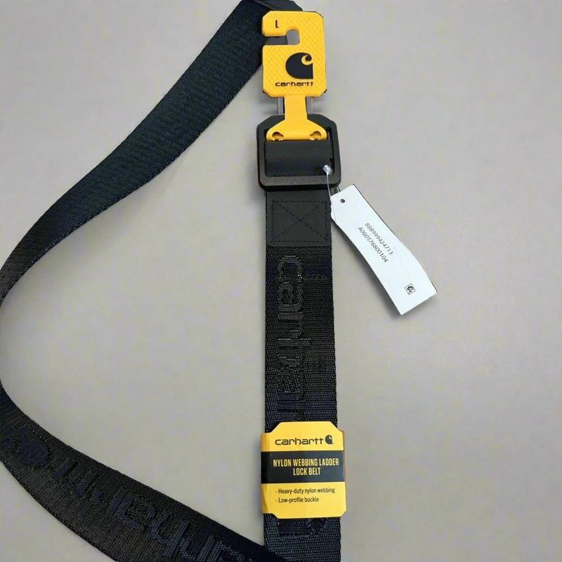 New Carhartt Nylon Webbing Ladder Lock Belt (Black, Large) - Kidsy