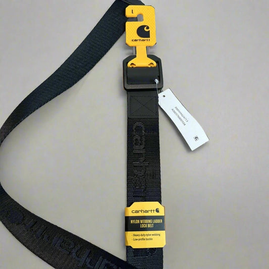 New Carhartt Nylon Webbing Ladder Lock Belt (Black, Large) - Kidsy