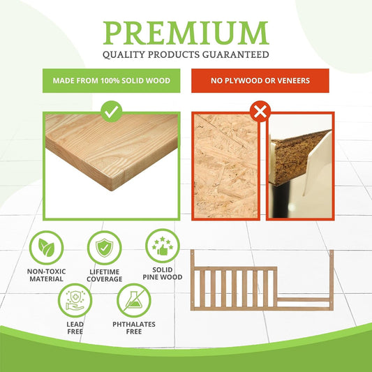New CC KITS Toddler Bed Safety Guard Rail for Oxford Baby Cribs (Honey) - Kidsy
