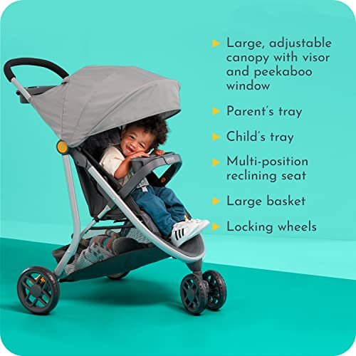 New Century Stroll On 3 - Wheel 2 - in - 1 Lightweight Travel System (Metro) - Kidsy