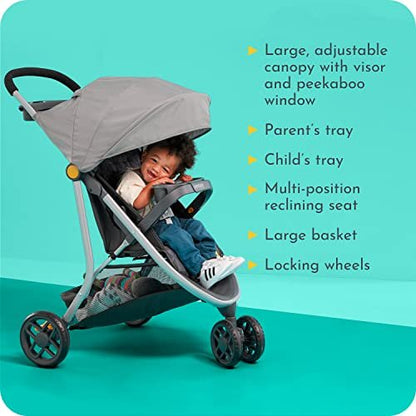 New Century Stroll On 3 - Wheel 2 - in - 1 Lightweight Travel System (Metro) - Kidsy