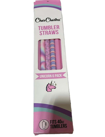 New CharCharms 12" Replacement Straws for 40 oz Tumbler (6 - Pack) - Kidsy