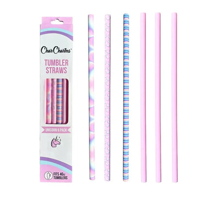 New CharCharms 12" Replacement Straws for 40 oz Tumbler (6 - Pack) - Kidsy