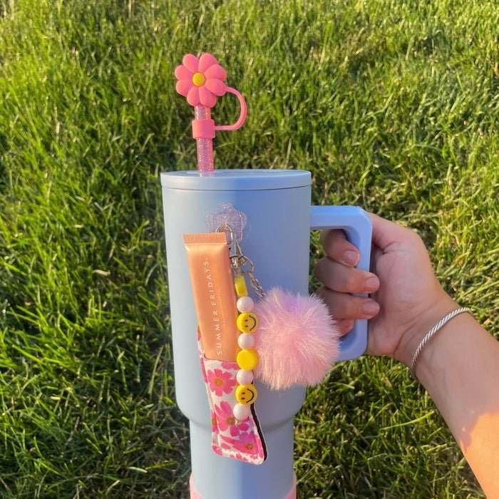 New CharCharms Flower Straw Toppers 4 Pack - Kidsy