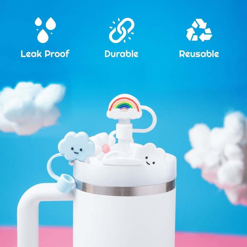 New CharCharms Nature Straw Toppers 4 Pack - Kidsy