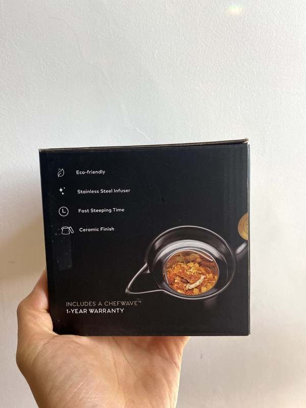 New ChefWave Artisan Series Ceramic Teapot with Steel Infuser - Kidsy