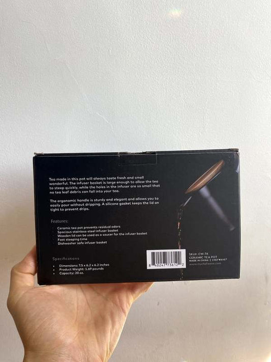 New ChefWave Artisan Series Ceramic Teapot with Steel Infuser - Kidsy