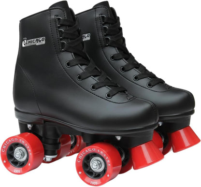 New CHICAGO Boys Rink Roller Skates Youth Quad - J12 (Black/Red) - Kidsy
