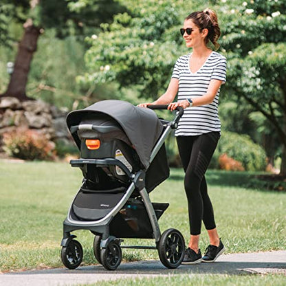 New Chicco Bravo Quick - Fold Stroller (Black) - Kidsy