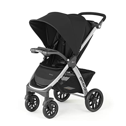 New Chicco Bravo Quick - Fold Stroller (Black) - Kidsy