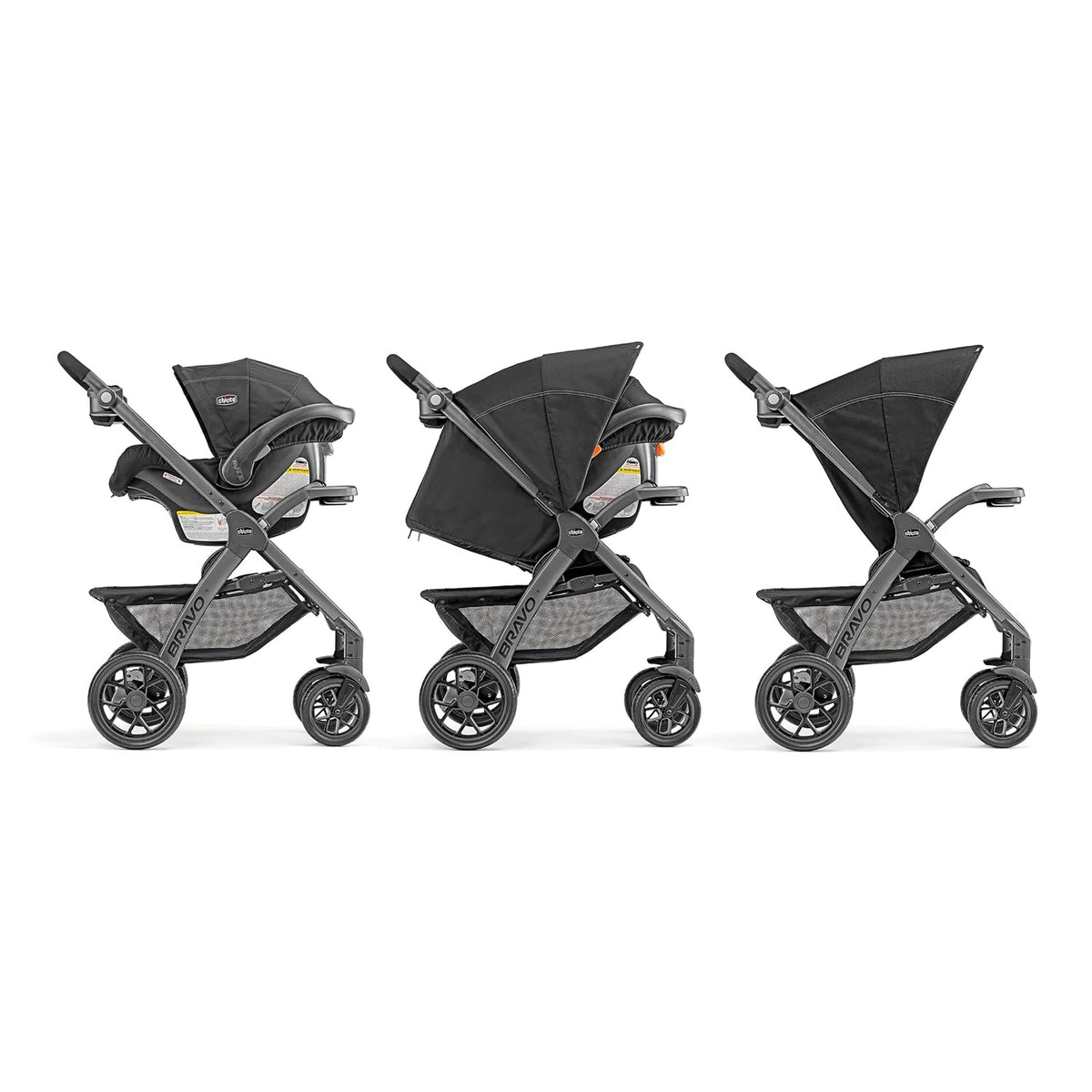 New Chicco Bravo Sport 3-in-1 Travel System (Iron) - Kidsy