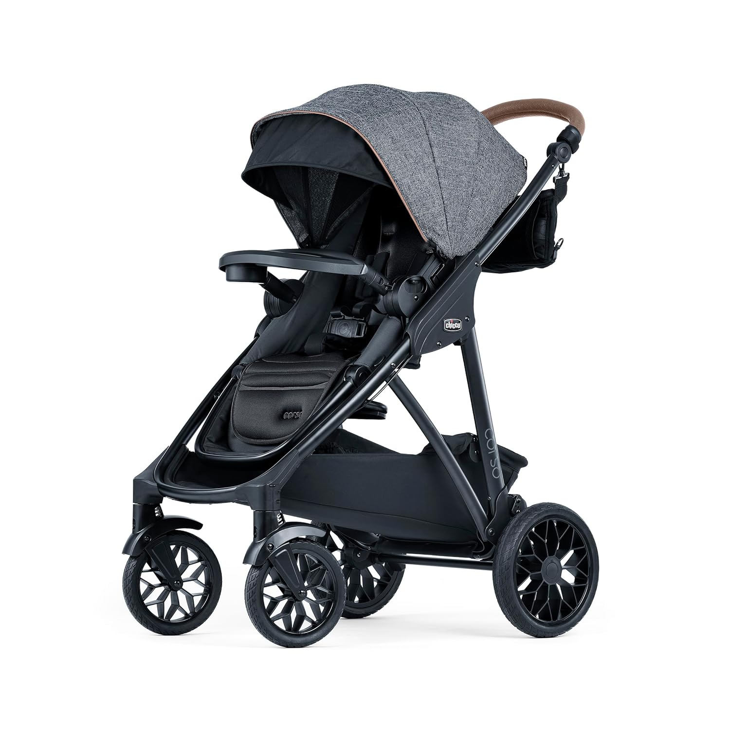 New Chicco Corso Primo Modular Quick - Fold Stroller with Infant Car Seat Adapter (Summit/Grey) - Kidsy