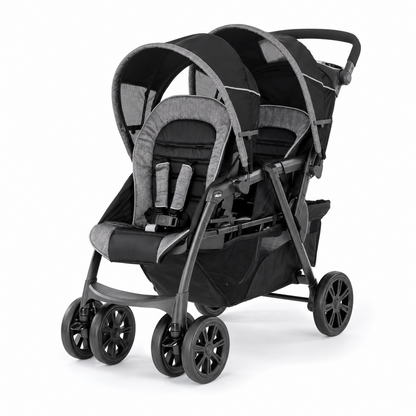 Chicco Cortina Together Double Stroller - Minerale (Black/Silver)
