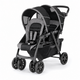 Chicco Cortina Together Double Stroller - Minerale (Black/Silver)